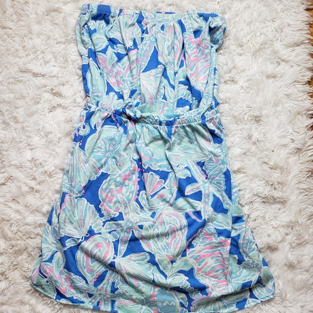 Lilly Pulitzer Windsor Pull on Tube Top Dress Sz M